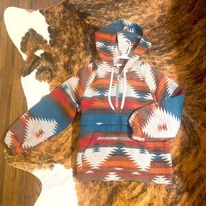 western Aztec quarter zip hoodie